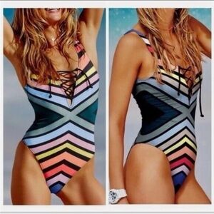 Victoria's Secret Pink Striped Swimsuit